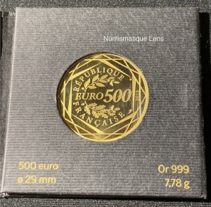 500 Euros Or 999 Monnaie de Paris 2013 République Scellé