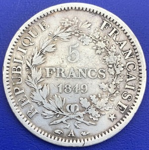 5 francs Hercule 1849 A argent