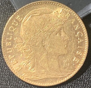 10 francs Coq Marianne or 1900