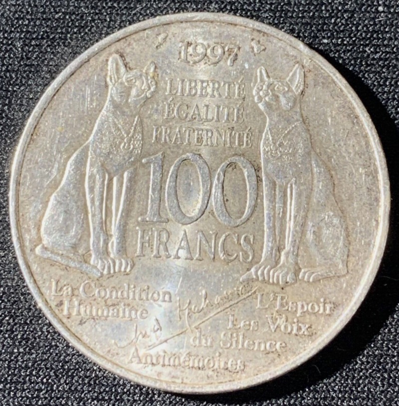 100 francs argent André Malraux 1997