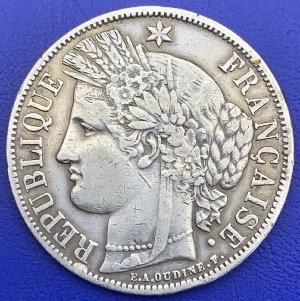 5 francs Cérès 1870 A