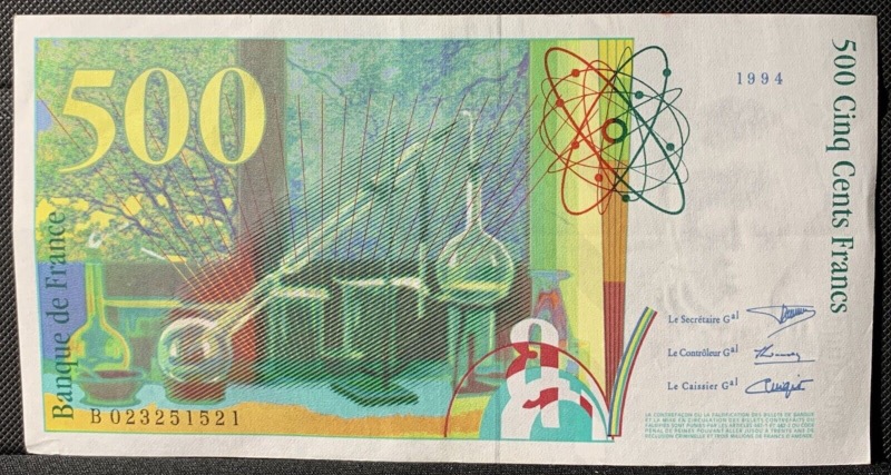 500 Francs Pierre et Marie Curie 1994