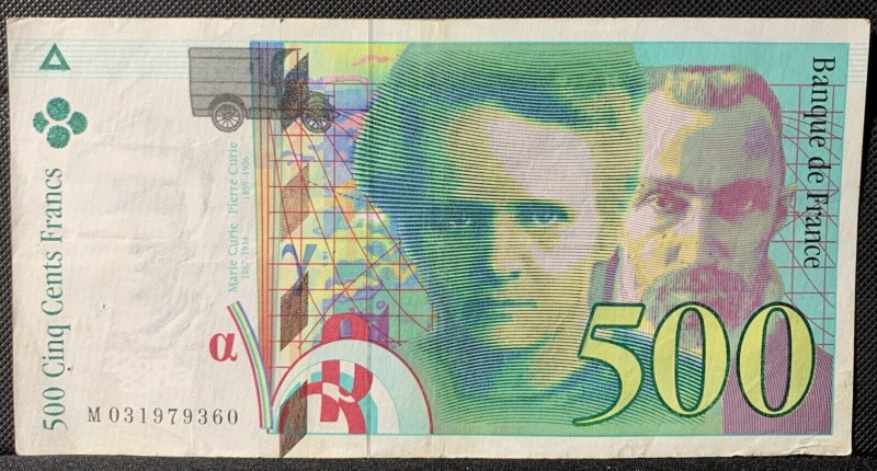 500 Francs Pierre et Marie Curie 1995